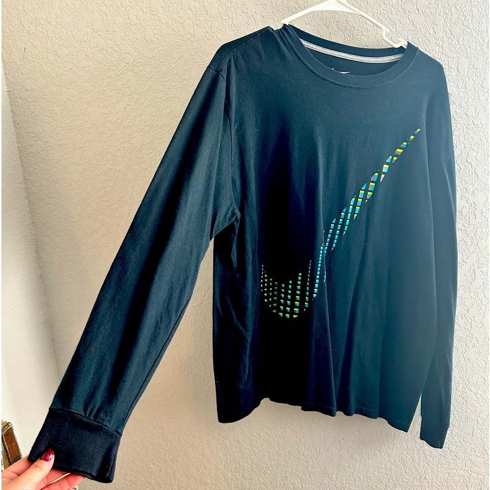 XL long sleeve black cotton shirt